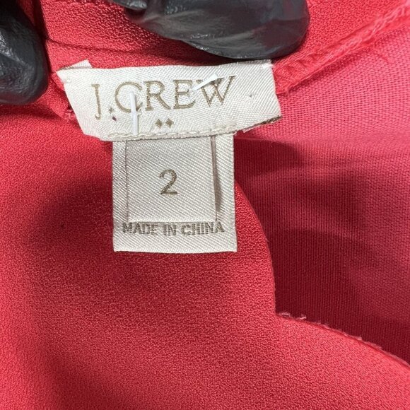 J Crew Womens 2 Coral Scallop Sleeveless Shift Dress Side Zip Timeless Career - Picture 12 of 14